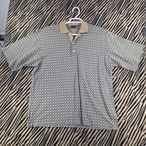 Vintage Late 90s Bobby Jones Golf Polo Shirt Mens XL Made in Italy Jacquard